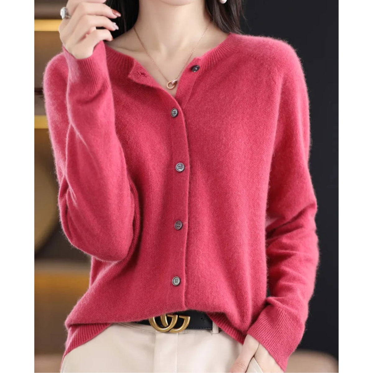 Saskia | Cardigan van kasjmier en merino