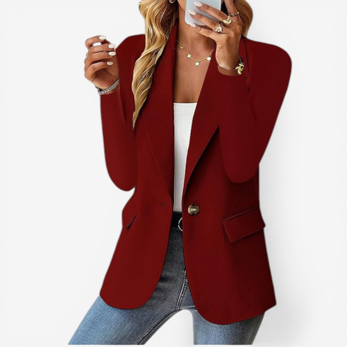 Selma | Blazer met enkele knoop en klepzakken