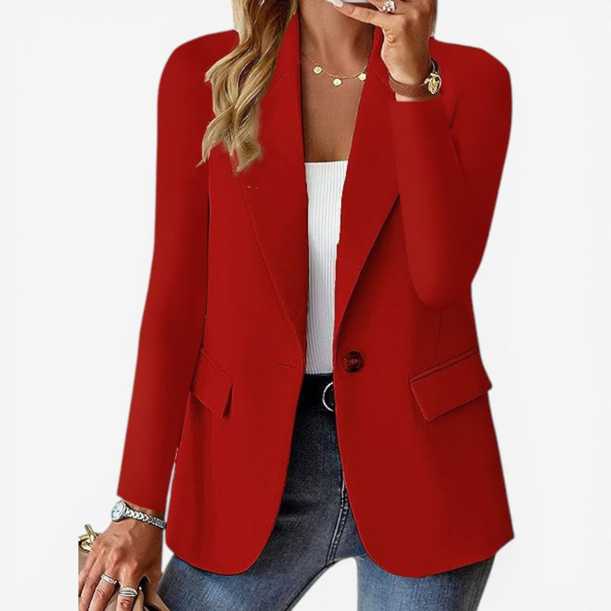 Selma | Blazer met enkele knoop en klepzakken
