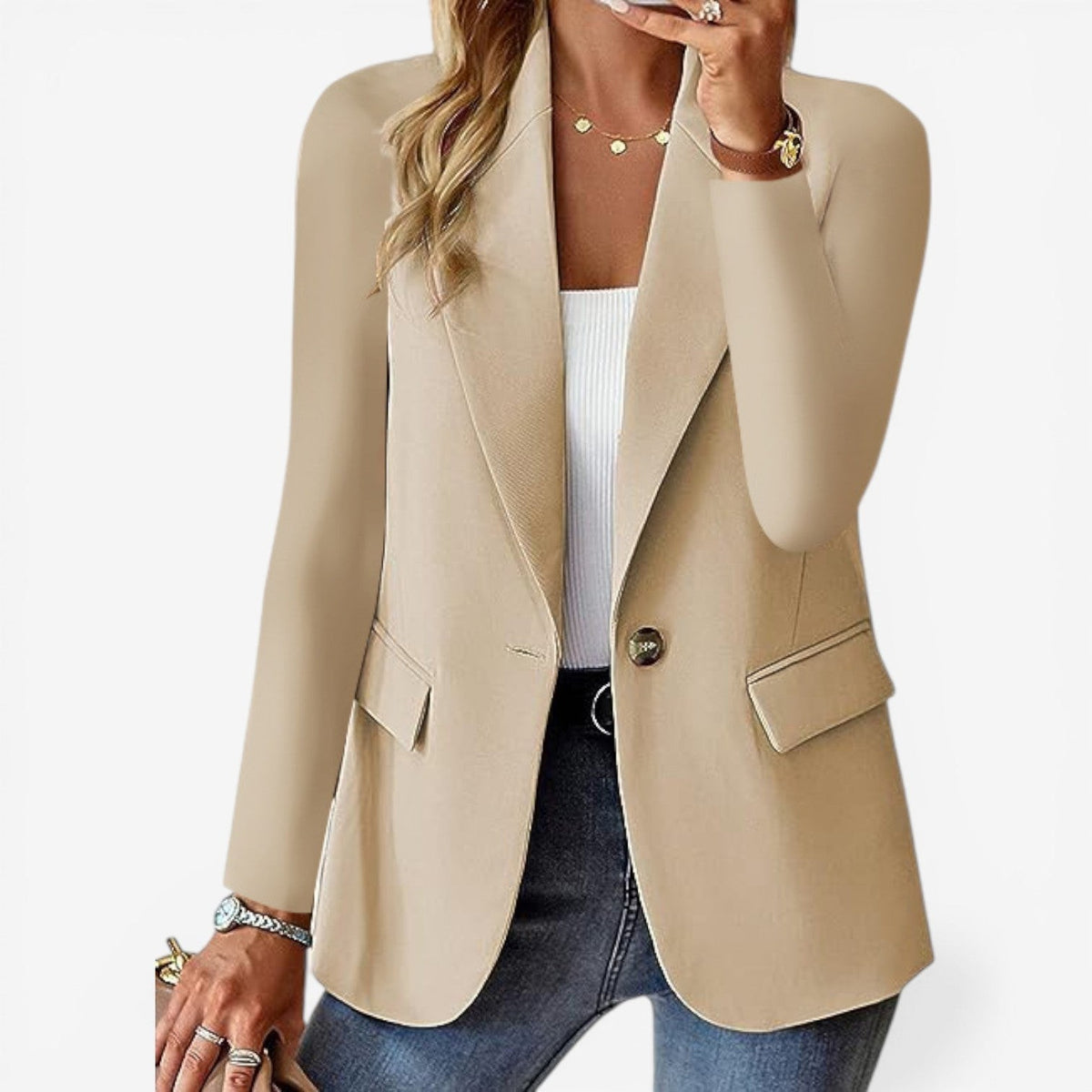 Selma | Blazer met enkele knoop en klepzakken