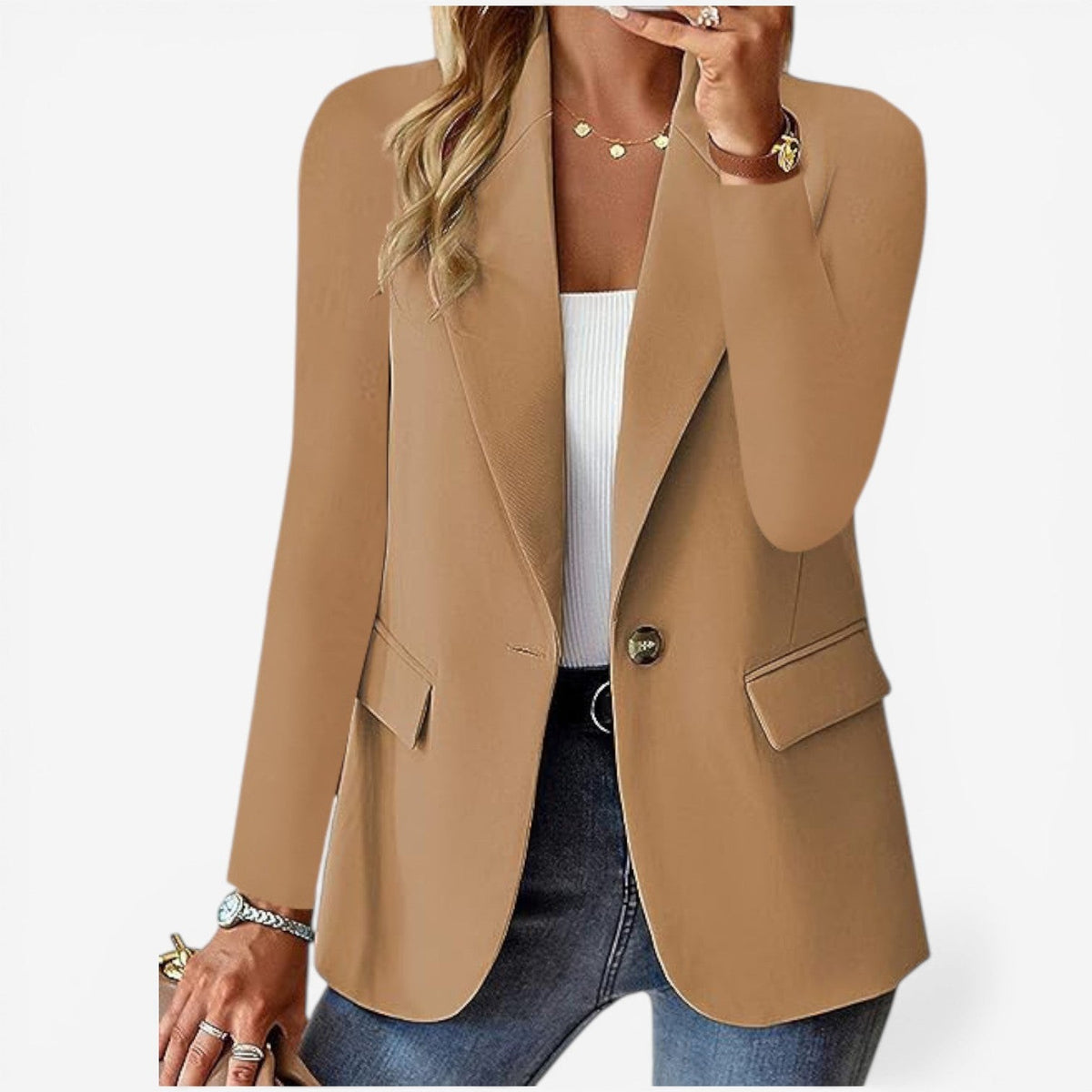 Selma | Blazer met enkele knoop en klepzakken