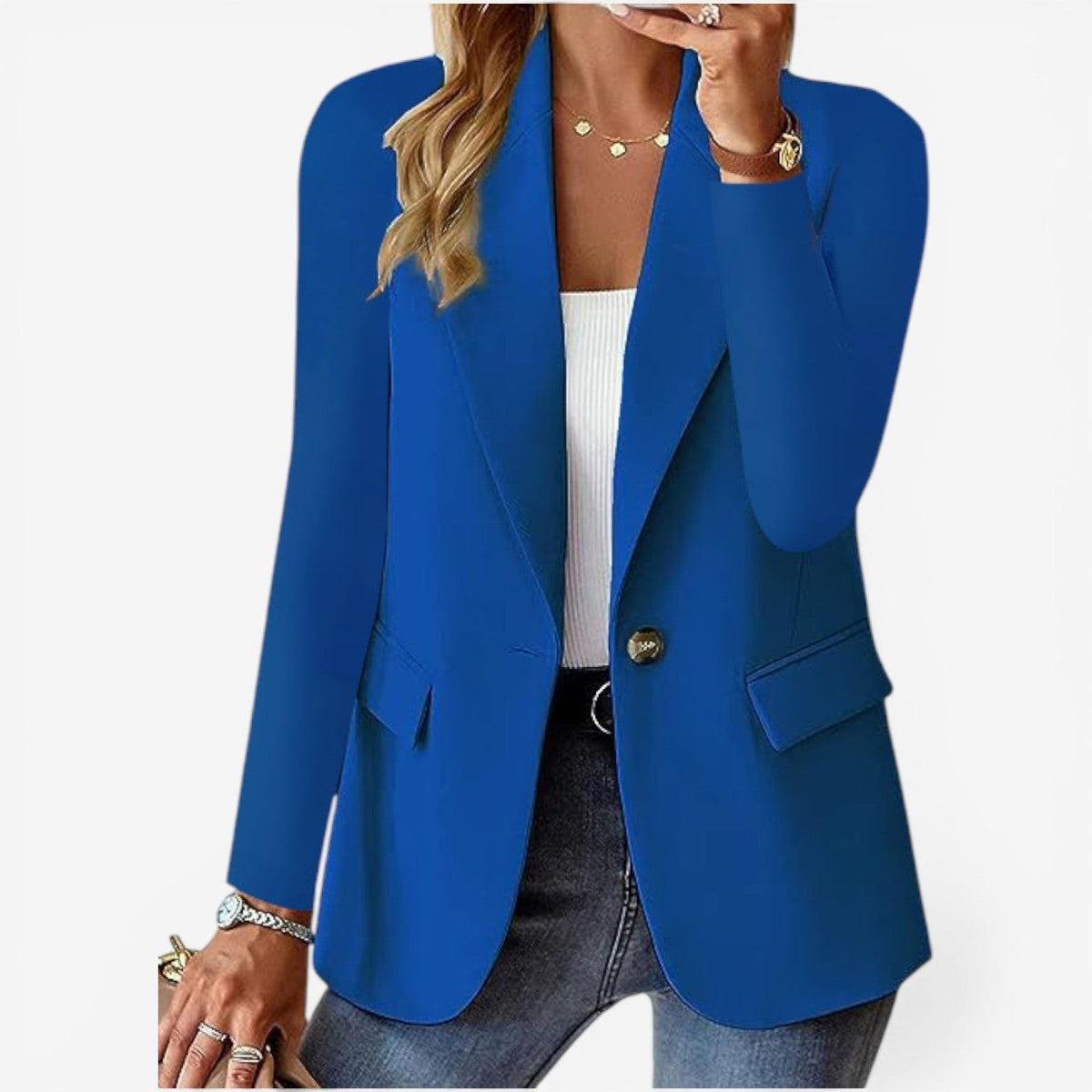 Selma | Blazer met enkele knoop en klepzakken