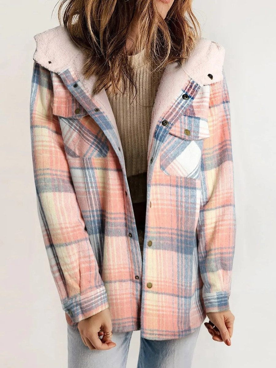 Marleen | Oversized geruite jas met capuchon
