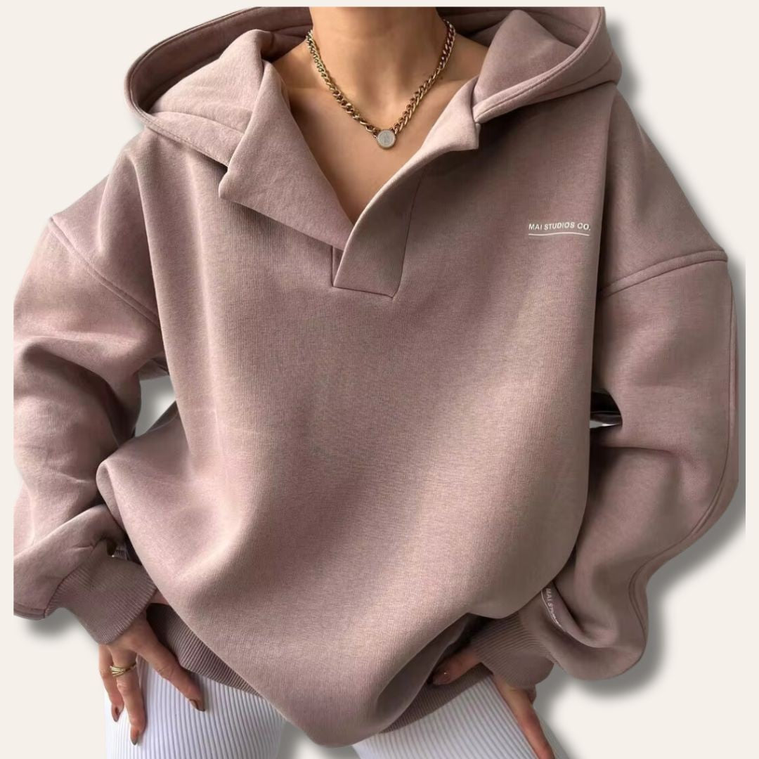 Demi | Oversized sweater met V-hals