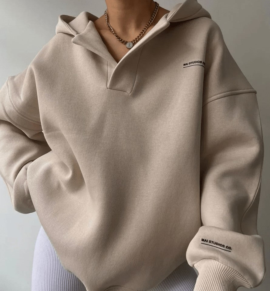 Demi | Oversized sweater met V-hals
