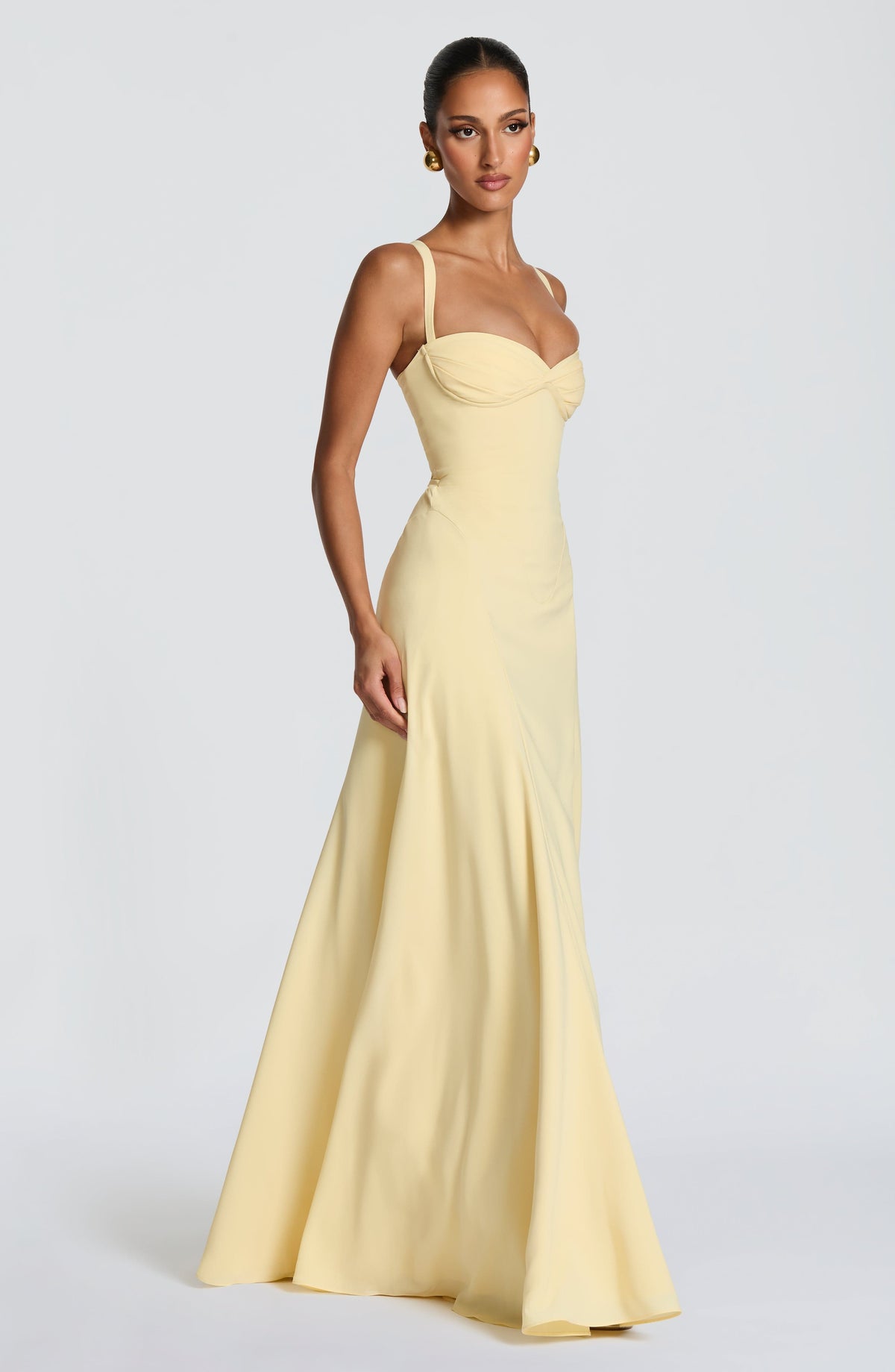 Vicky | Maxi-jurk met sweetheart hals en rimpels