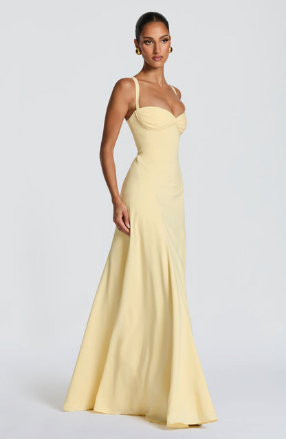 Vicky | Maxi-jurk met sweetheart hals en rimpels