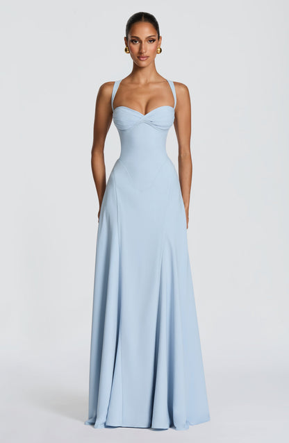 Vicky | Maxi-jurk met sweetheart hals en rimpels
