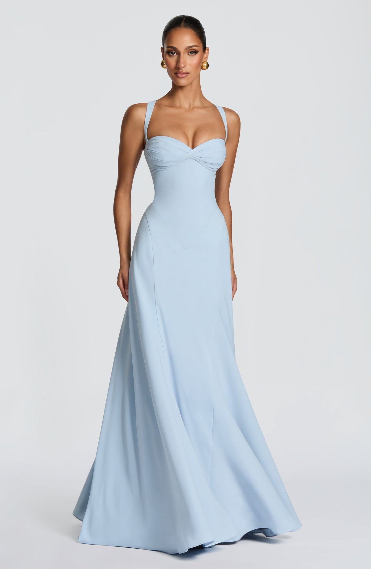 Vicky | Maxi-jurk met sweetheart hals en rimpels