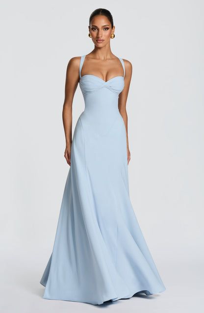 Vicky | Maxi-jurk met sweetheart hals en rimpels