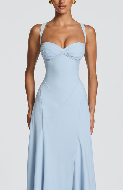 Vicky | Maxi-jurk met sweetheart hals en rimpels