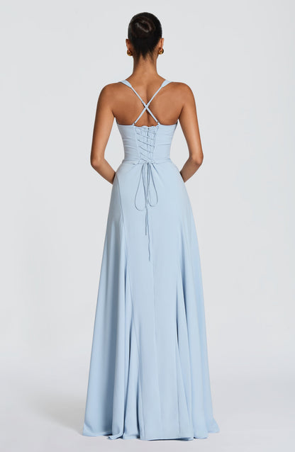 Vicky | Maxi-jurk met sweetheart hals en rimpels