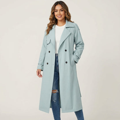 Kiki | Lange trenchcoat met klassieke knopen