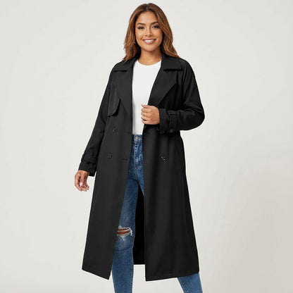 Kiki | Lange trenchcoat met klassieke knopen
