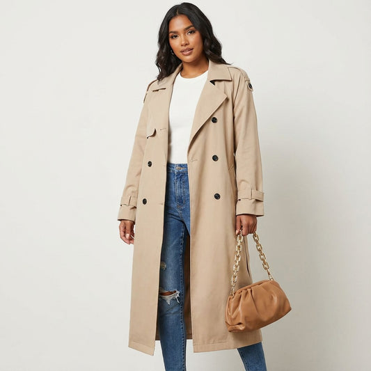 Kiki | Lange trenchcoat met klassieke knopen