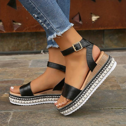 Mara | Plateausandalen met enkelband