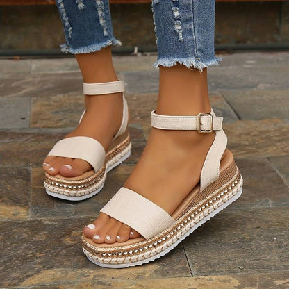 Mara | Plateausandalen met enkelband