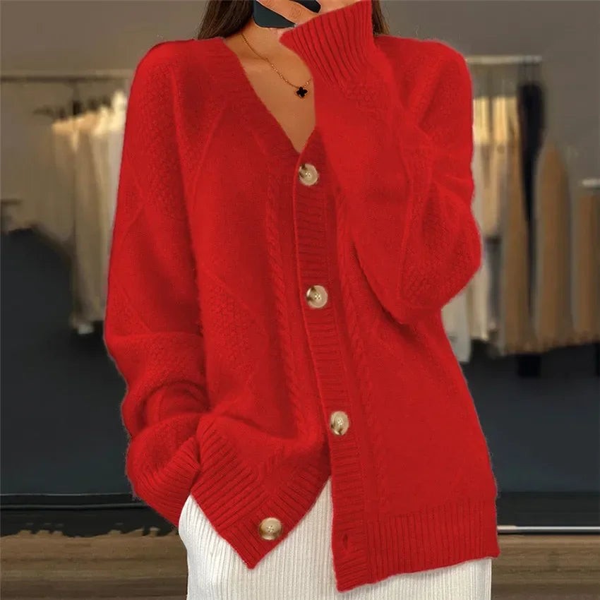 Truus | Kasjmieren cardigan met parelknopen