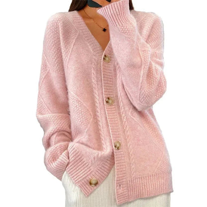 Truus | Kasjmieren cardigan met parelknopen
