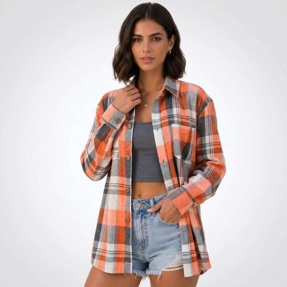 Wendy | Geruite blouse met losse pasvorm