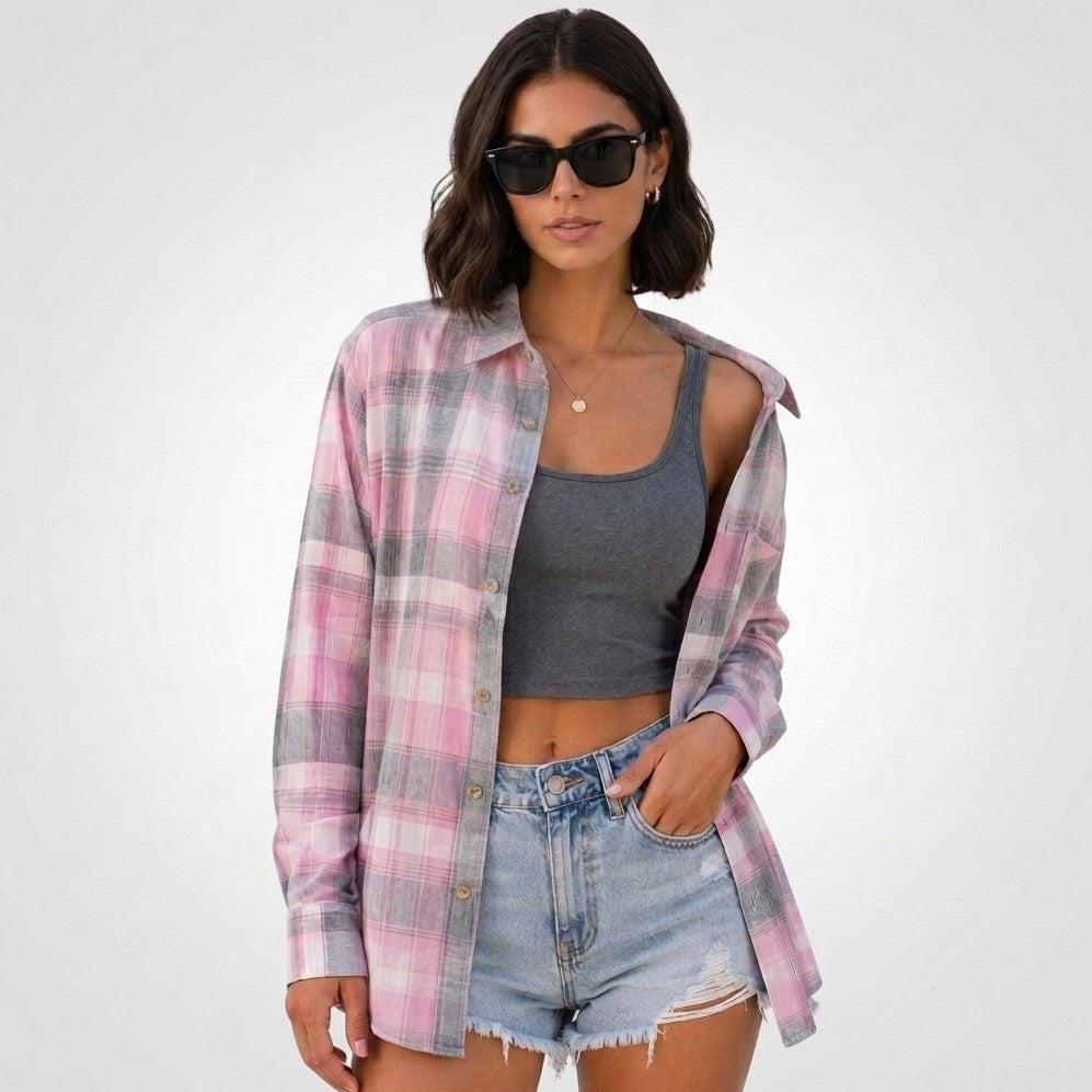 Wendy | Geruite blouse met losse pasvorm