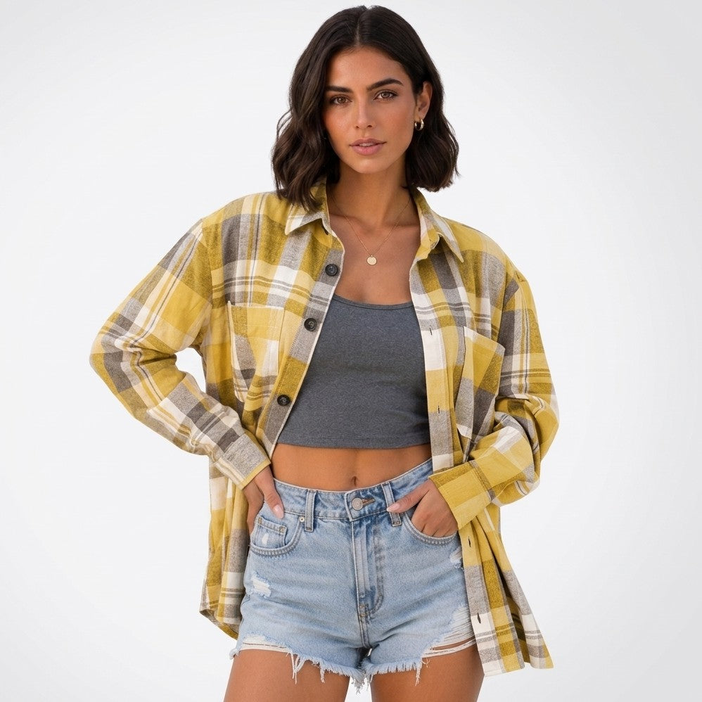 Wendy | Geruite blouse met losse pasvorm