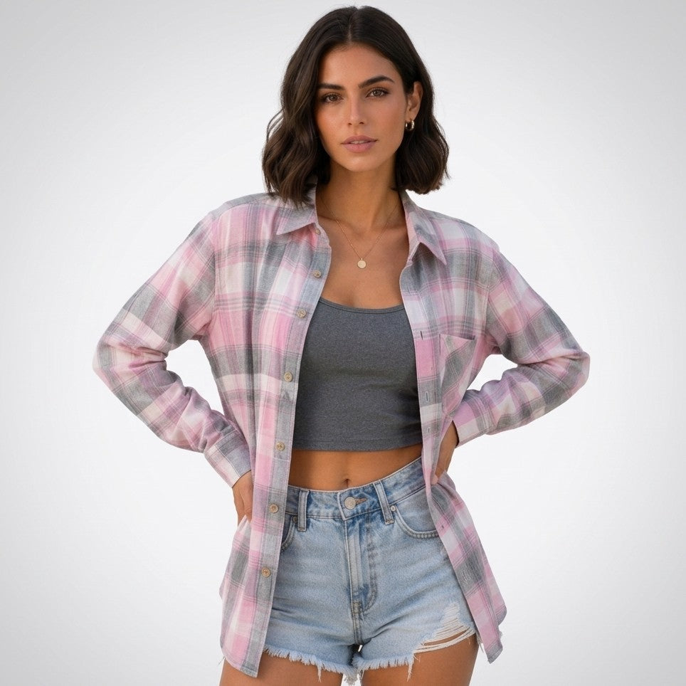 Wendy | Geruite blouse met losse pasvorm
