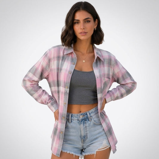 Wendy | Geruite blouse met losse pasvorm
