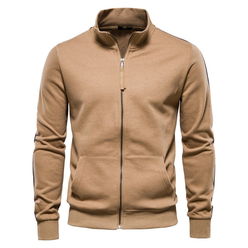 Aart | Sweatvest met rits en staande kraag