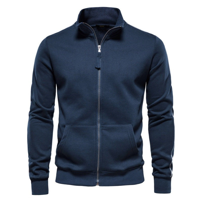 Aart | Sweatvest met rits en staande kraag