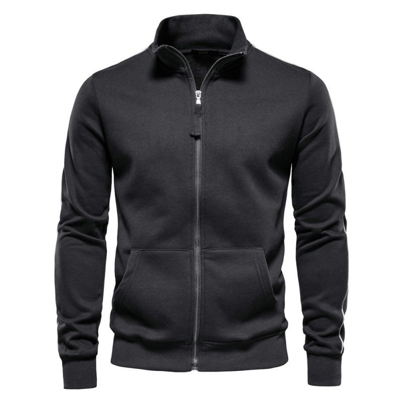 Aart | Sweatvest met rits en staande kraag