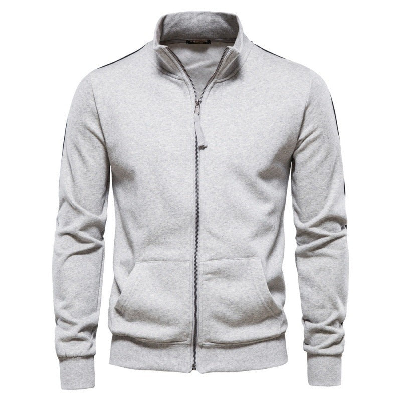 Aart | Sweatvest met rits en staande kraag