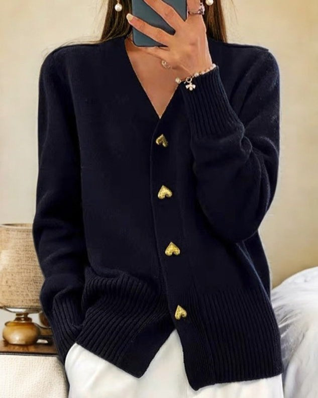 Thea | Cardigan met hartvormige knopen