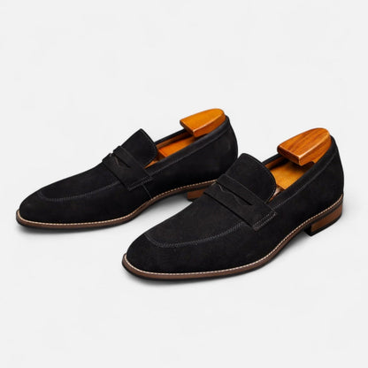 Lars | Suède loafers met antislipzool