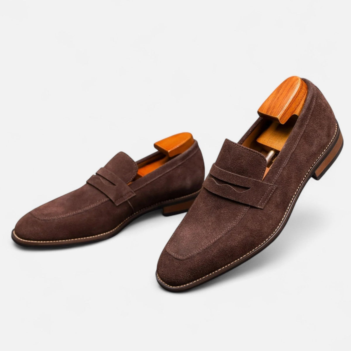 Lars | Suède loafers met antislipzool