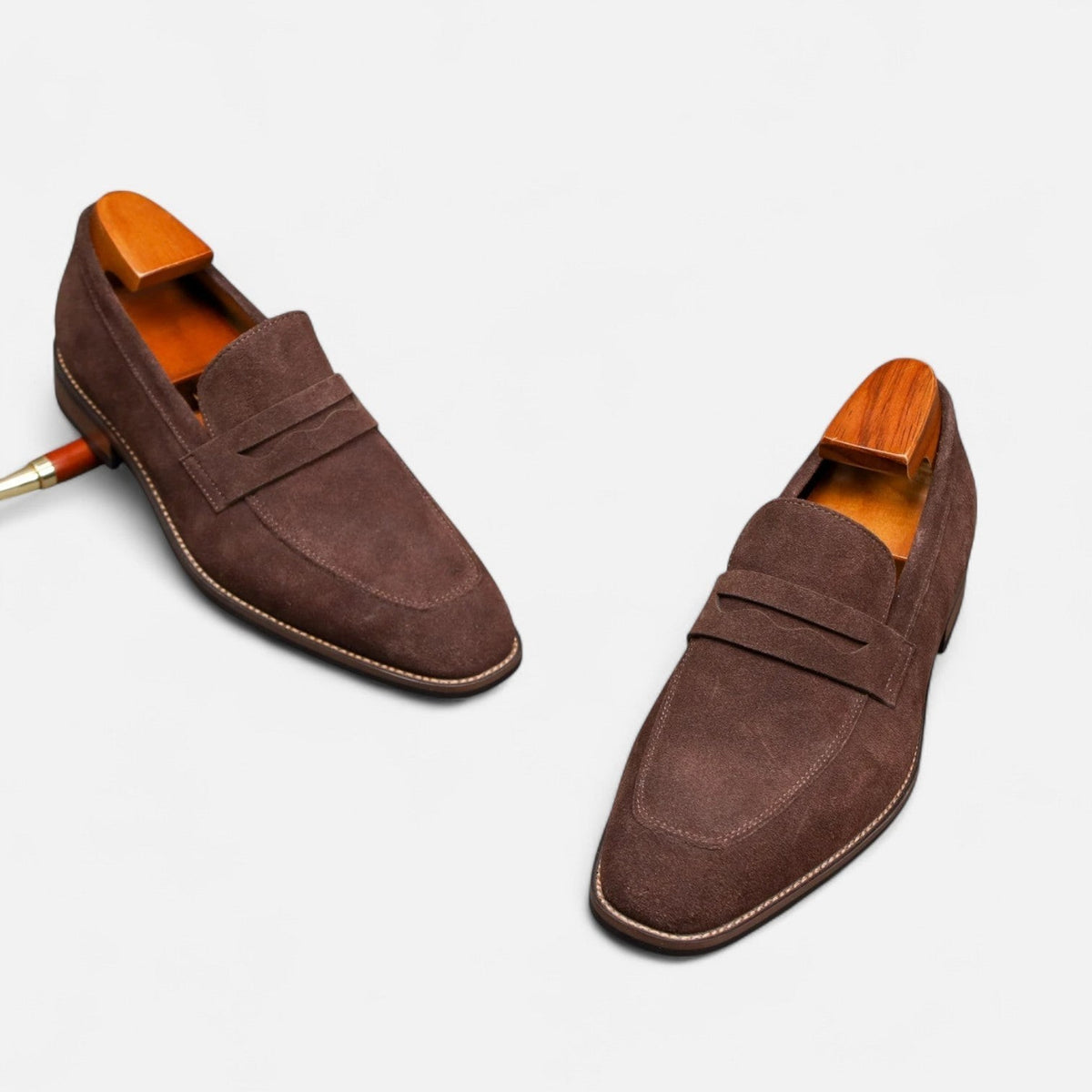 Lars | Suède loafers met antislipzool