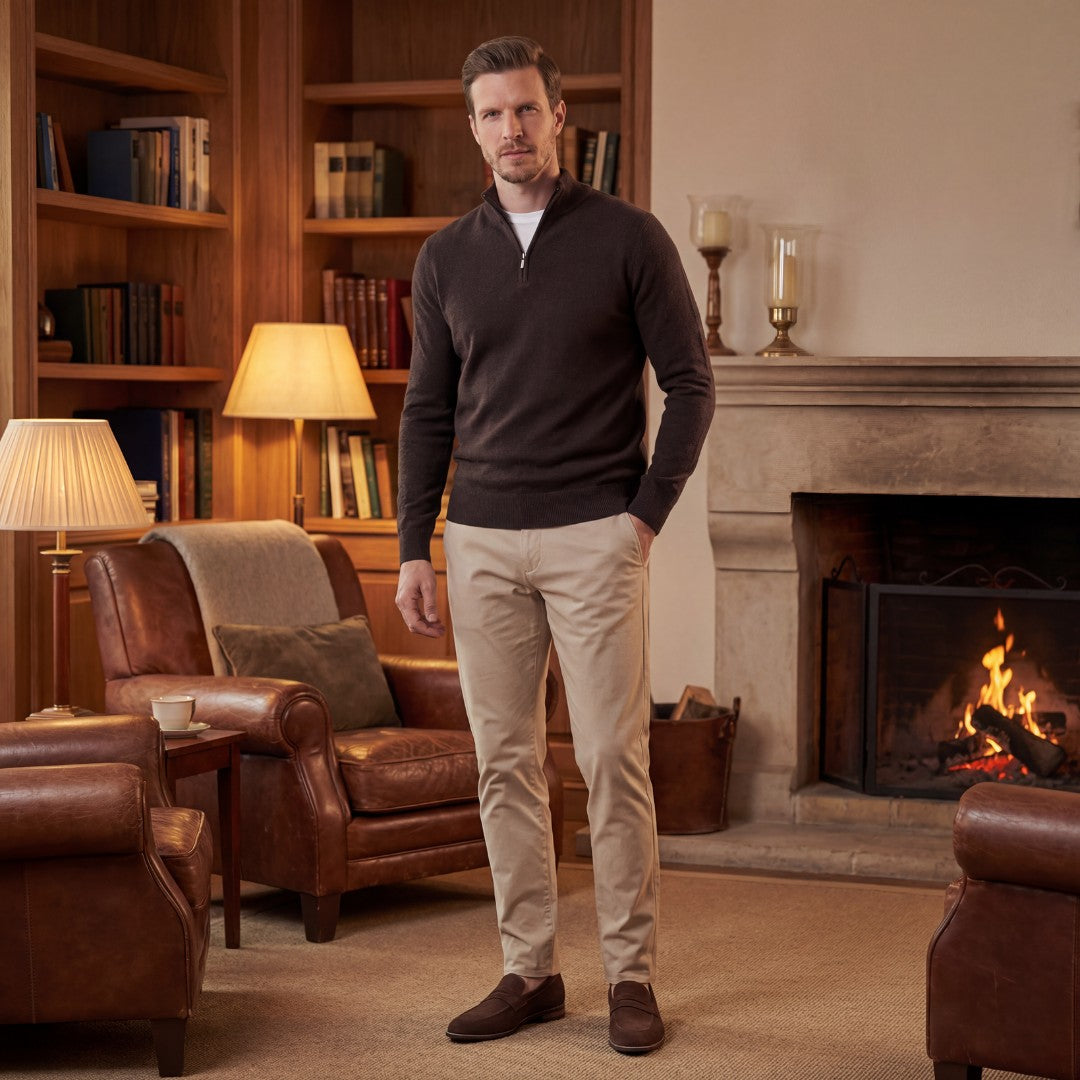 Lars | Suède loafers met antislipzool