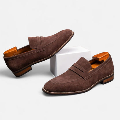 Lars | Suède loafers met antislipzool