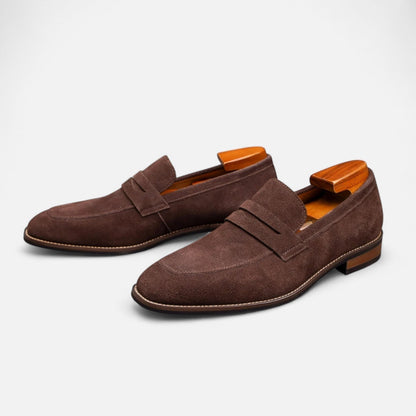 Lars | Suède loafers met antislipzool