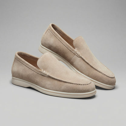 Koen | Suède loafers met rubberen zool