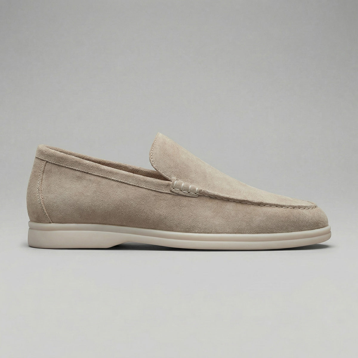Koen | Suède loafers met rubberen zool