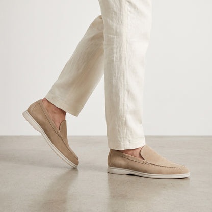 Koen | Suède loafers met rubberen zool