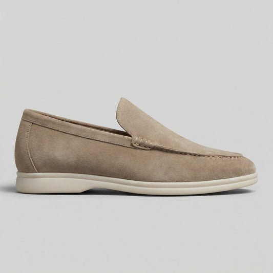 Koen | Suède loafers met rubberen zool