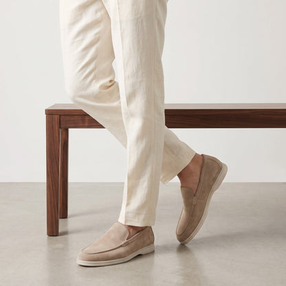 Koen | Suède loafers met rubberen zool
