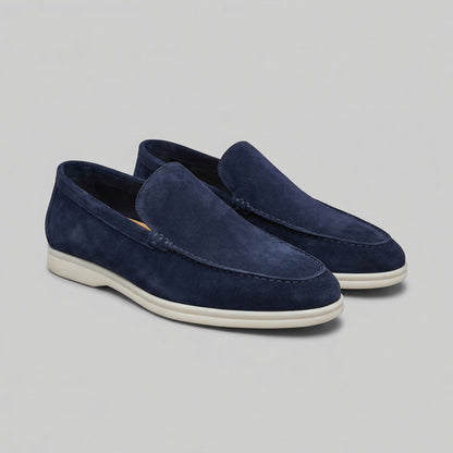 Koen | Suède loafers met rubberen zool