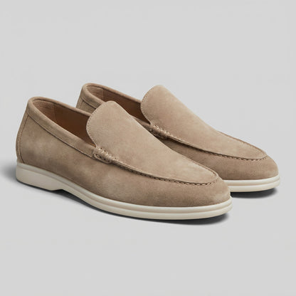 Koen | Suède loafers met rubberen zool