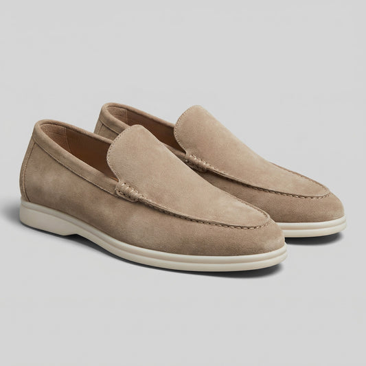 Koen | Suède loafers met rubberen zool