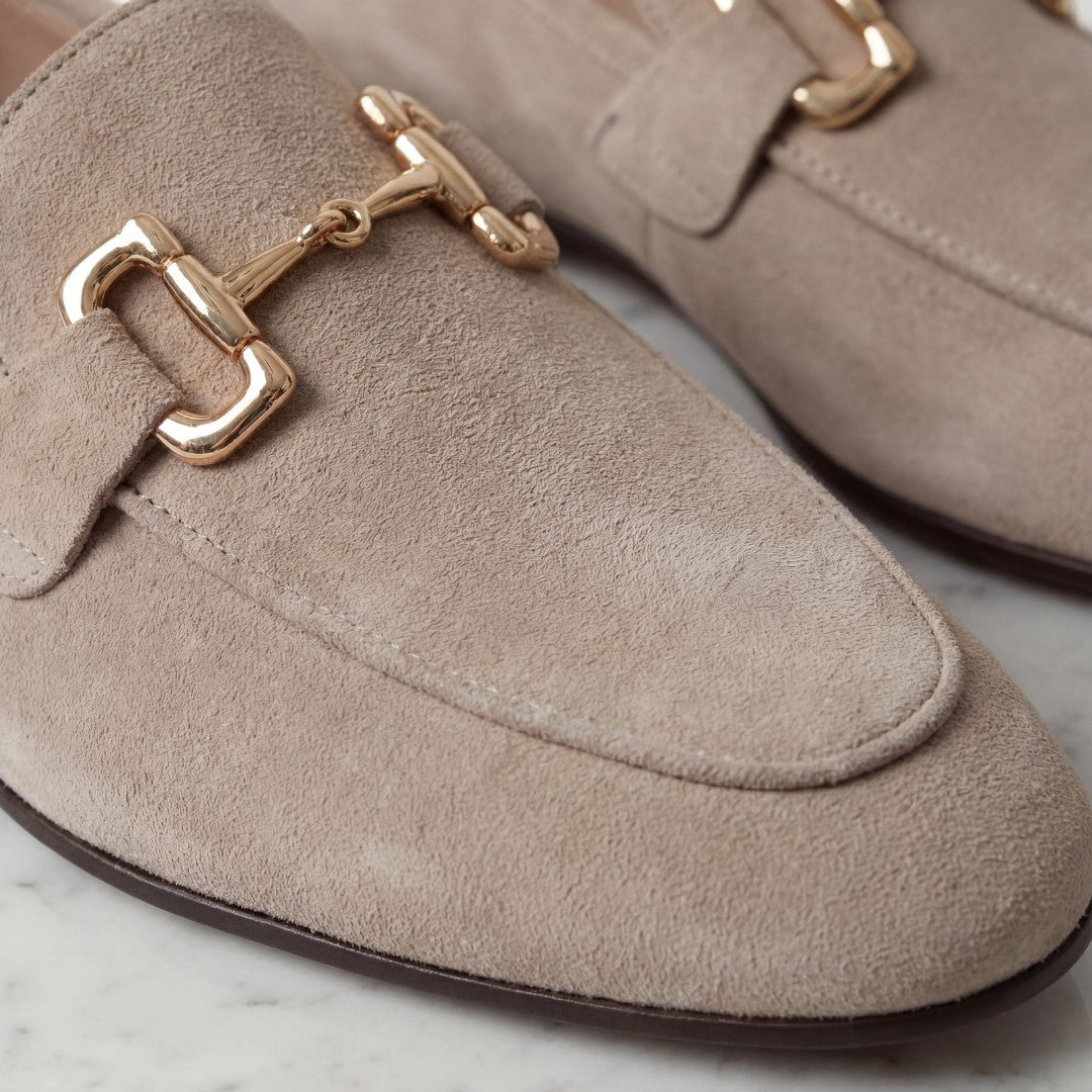 Niels | Suède loafers met horsebit gesp