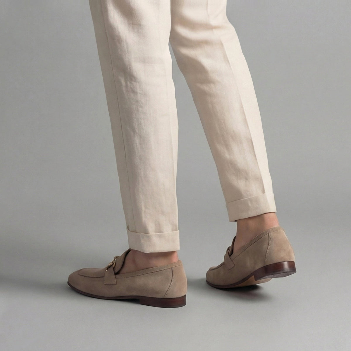 Niels | Suède loafers met horsebit gesp