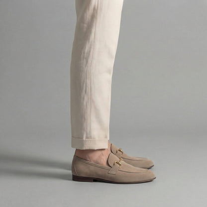 Niels | Suède loafers met horsebit gesp